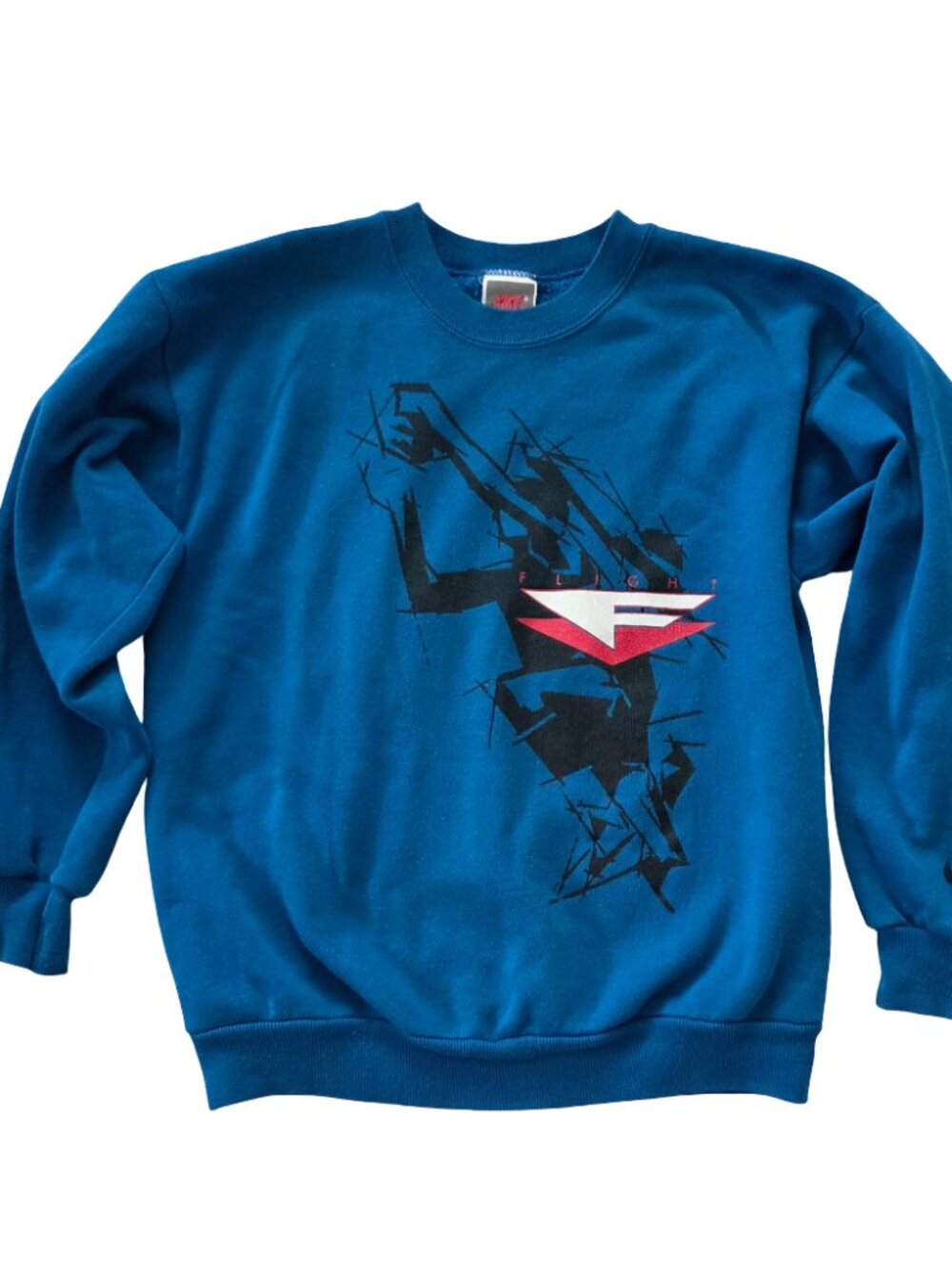 Vintage 90s Nike Flight Sweatshirt Boys M Blue Made USA Graphic Crewneck